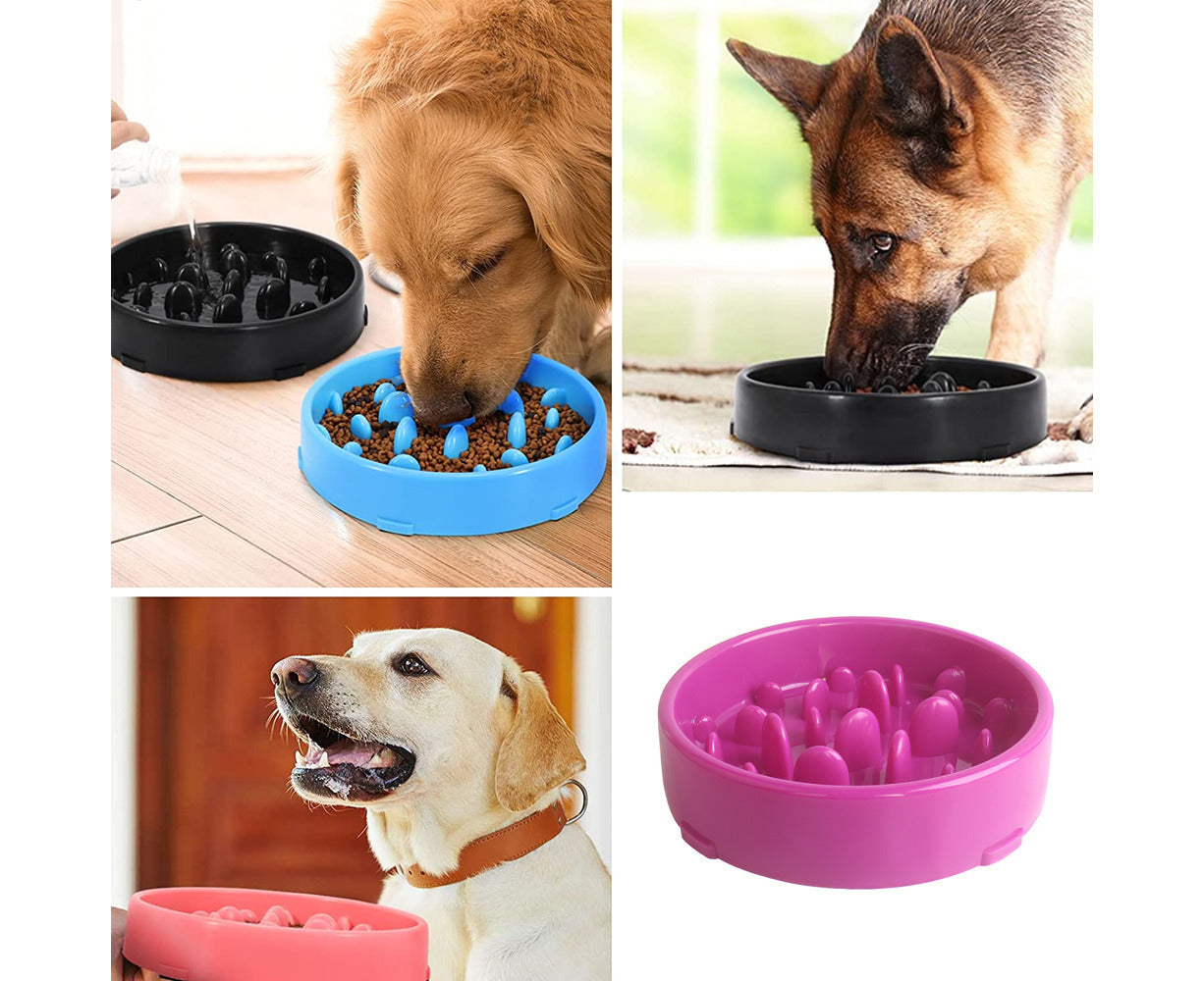 Slow Dog Bowl, Fun Bowl Slow Feeder,Anti-Gulping Dog Slow Feeder Stop Bloat,Slow Eating Pet Bowl