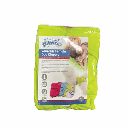 3 Pck Reusable Female Dog Diapers Puppy Nappy Eco Washable Period Incontinence Heat