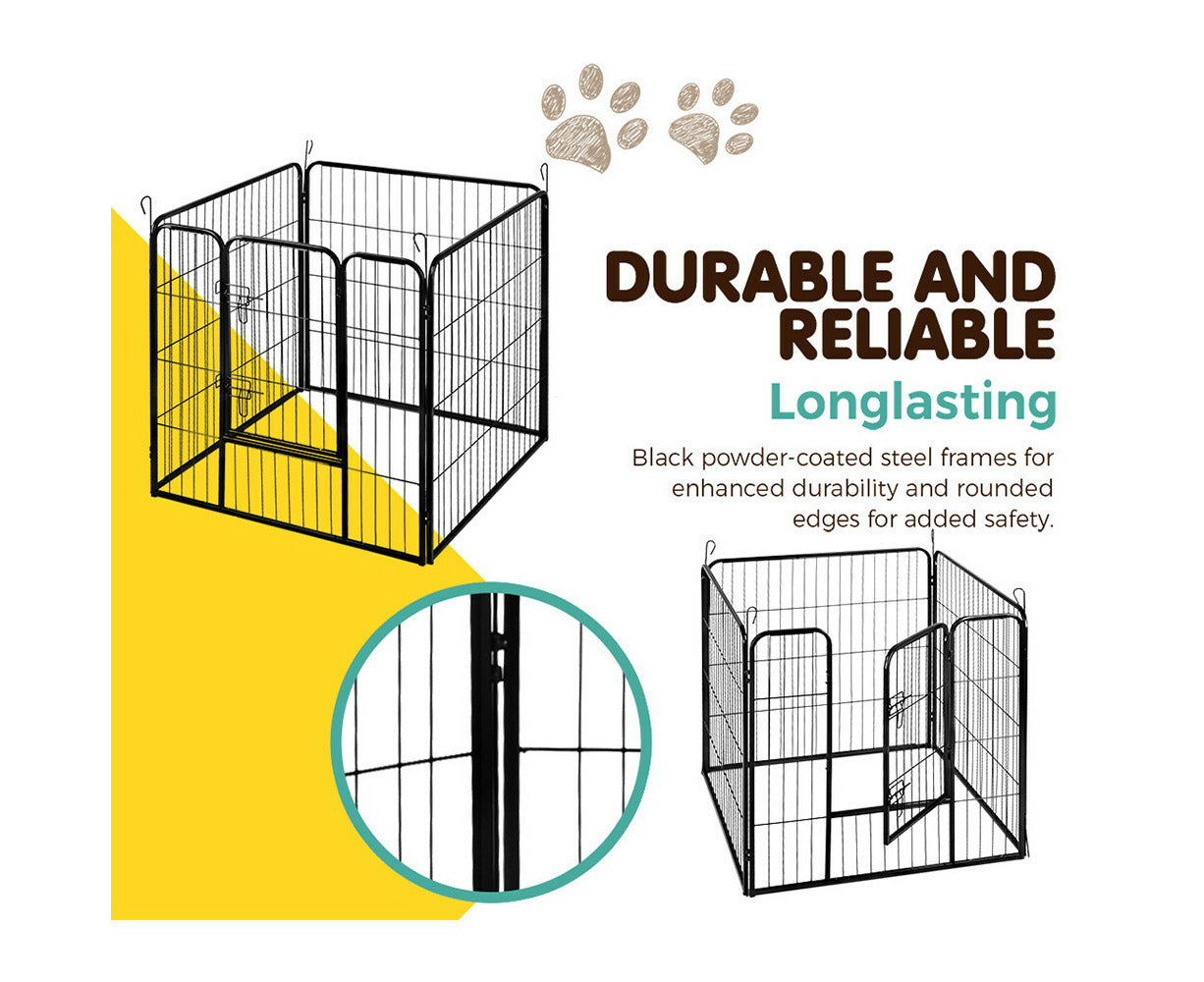 I.Pet 32" 8 Panel Dog Playpen Pet Exercise Cage Enclosure Fence Play Pen