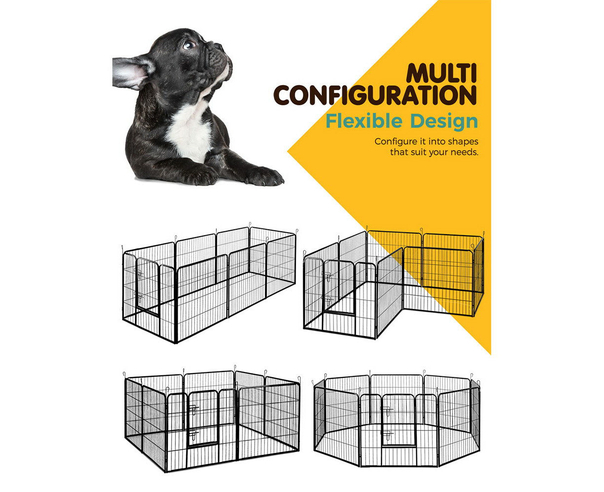 I.Pet 32" 8 Panel Dog Playpen Pet Exercise Cage Enclosure Fence Play Pen