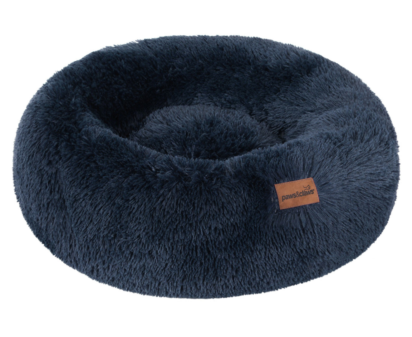 70X21Cm Large Calming Plush Bed - Navy