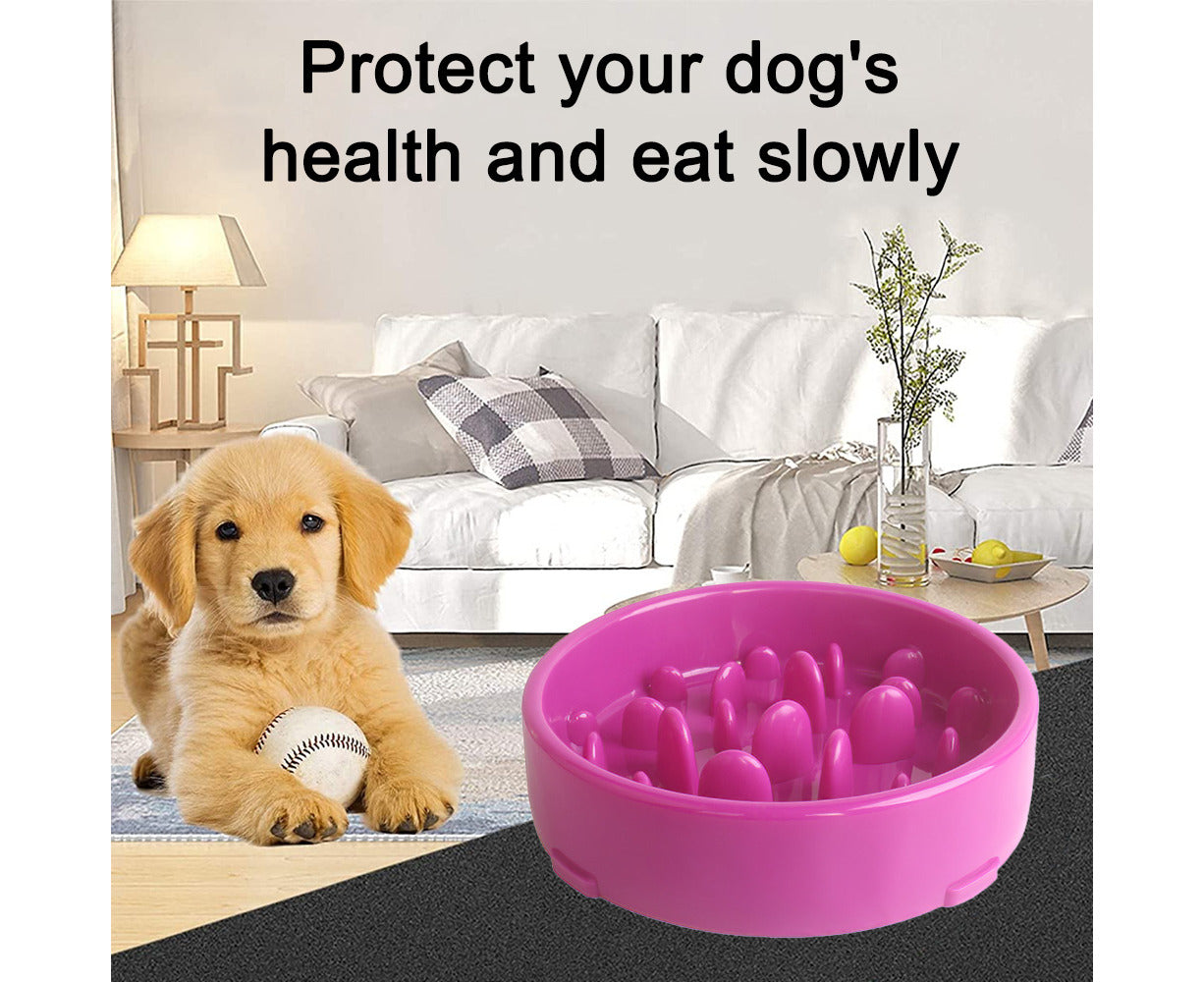 Slow Dog Bowl, Fun Bowl Slow Feeder,Anti-Gulping Dog Slow Feeder Stop Bloat,Slow Eating Pet Bowl